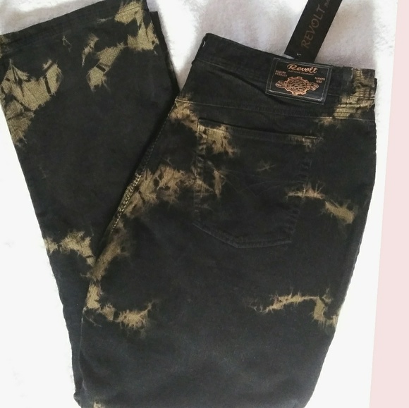 NWT Revolt tie-dye Corduroy Pants - Picture 2 of 7